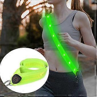 Led Reflective Belt Sash | High Visibility Led Lights With 3 Lighting Modes Usb Rechargeable, No Batteries Needed | Weatherproof hwy