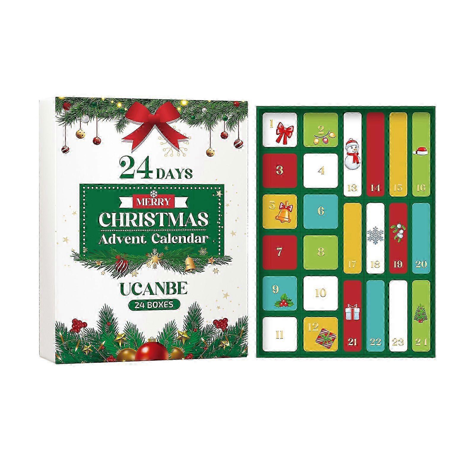 Makeup Advent Calendar 2025, Χριστουγεννιάτικο σετ δώρου μακιγιάζ 24 ημερών για ενήλικες γυναίκες και έφηβα κορίτσια, 2025 Xmas Countdown Beauty Advent Calendar
