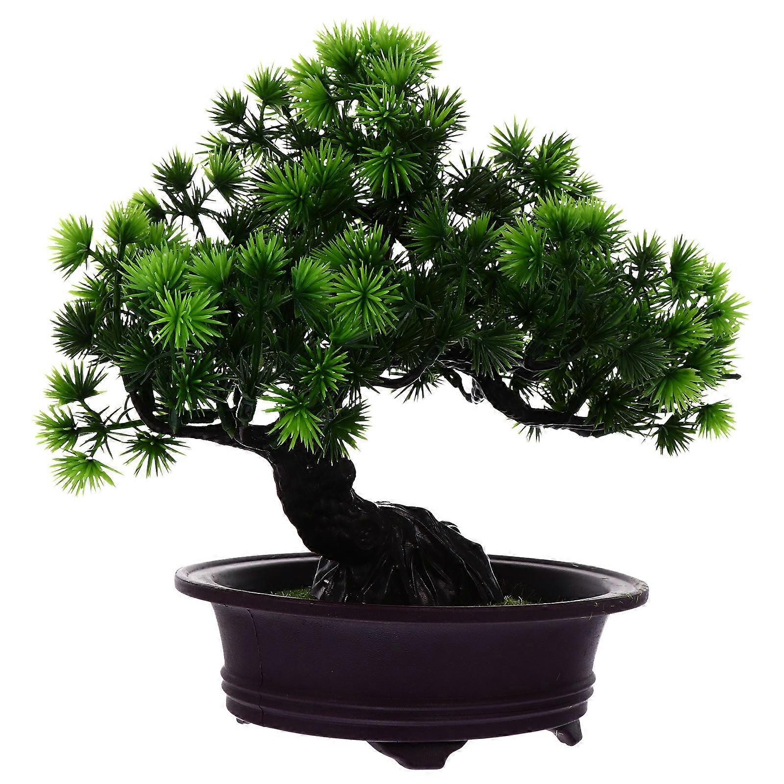 Simulation Welcome Pine Artificial Bonsai for Decoration 3Pcs Set