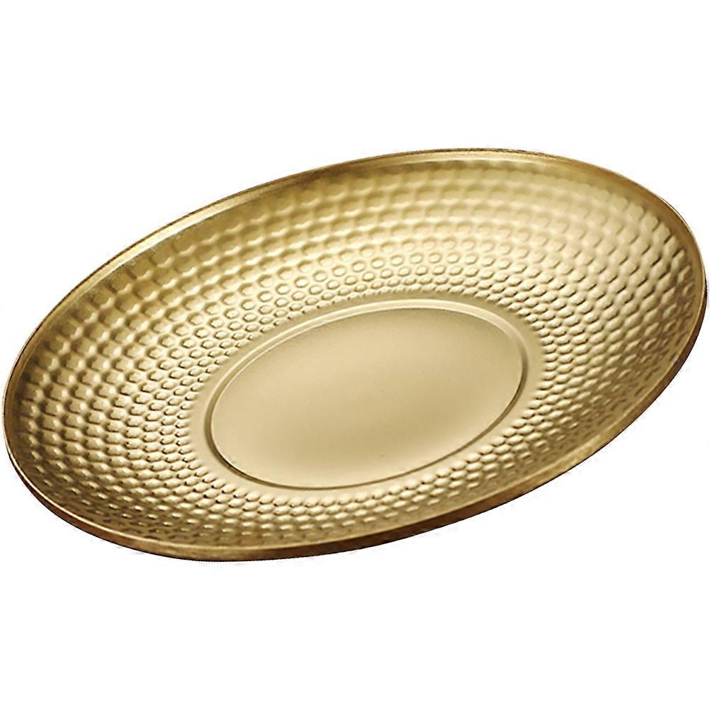 Golden Stainless Steel Dinnerware Plate for Camping 4Pcs Set