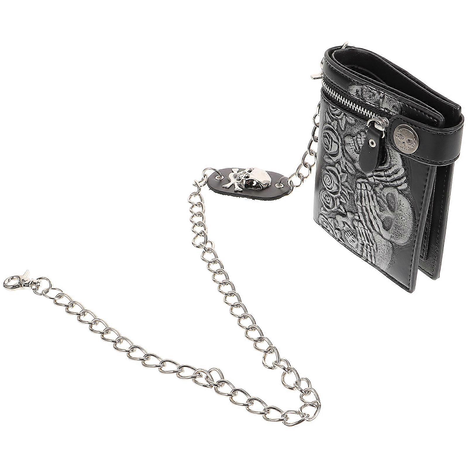 Gothic Skull Wallet for Storage 3Pcs Unisex Punk Wallet