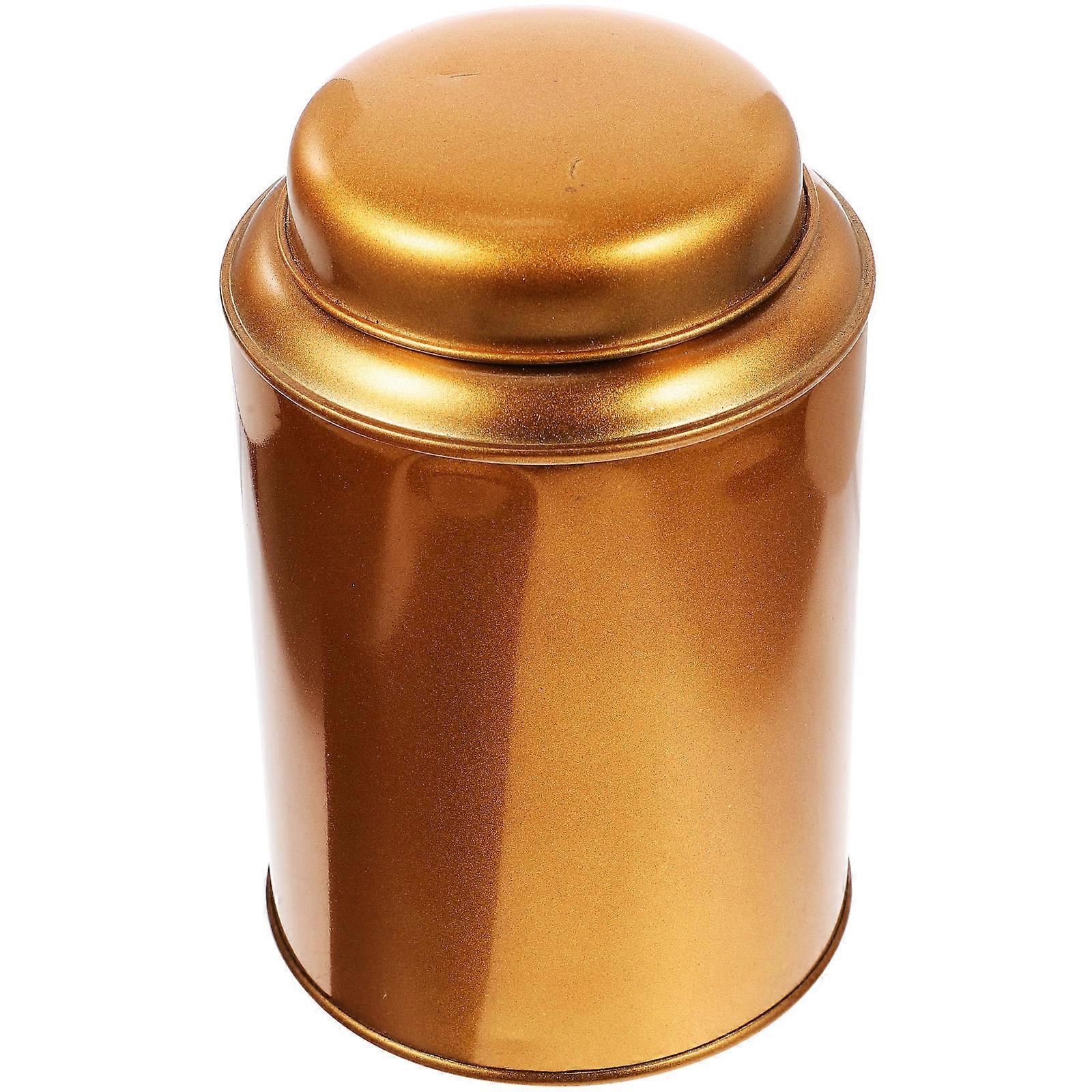 Golden Tea Canister Household Storage Jar for Multi-Function Use 4Pcs