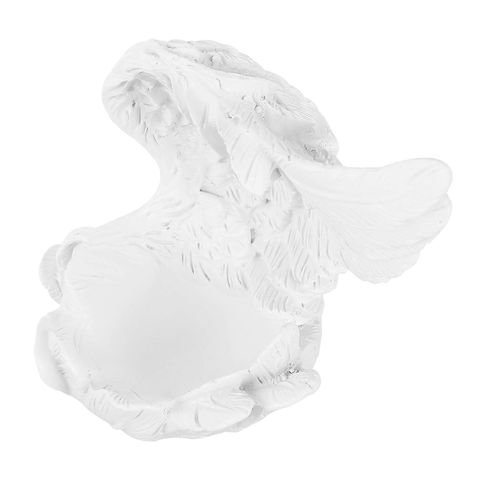 Crystal-Ball Storage Base Resin Wing Statue for Decor 2Pcs