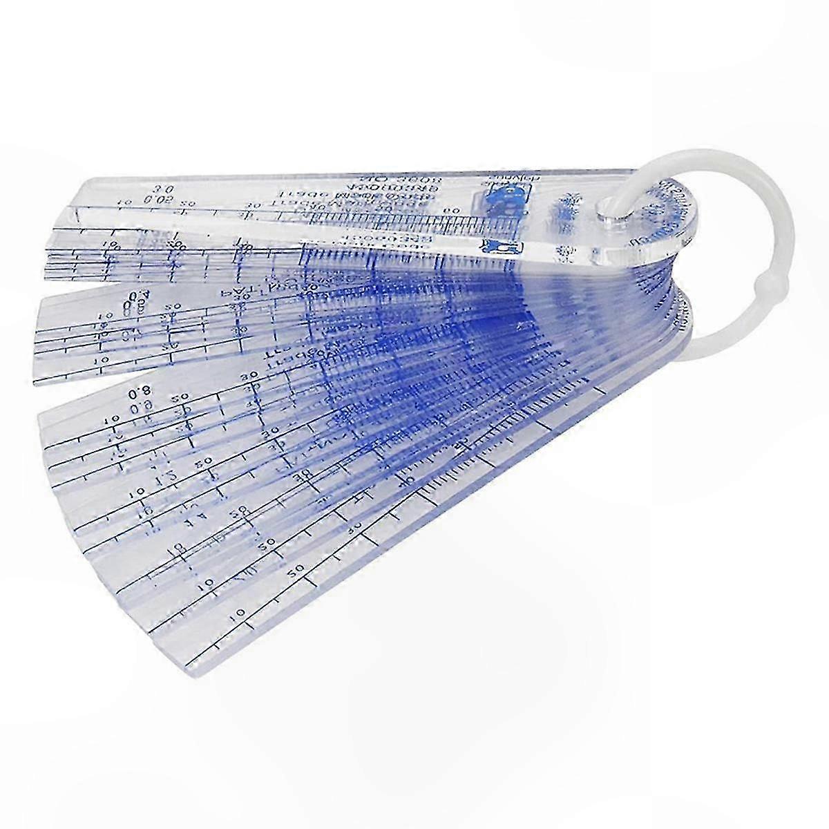 Metric Plastic Feeler Gauge Set - 21 Blade Measurement Tool for Precision Gaps 0.05mm to 3mm
