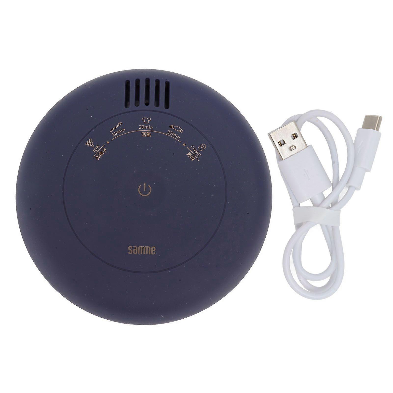 Mini Ozone Generator Deodorizer Air Purifier Refrigerator Cabinet Deodorant Purifier Household Multifunctional Ozone Machine Dark Blue