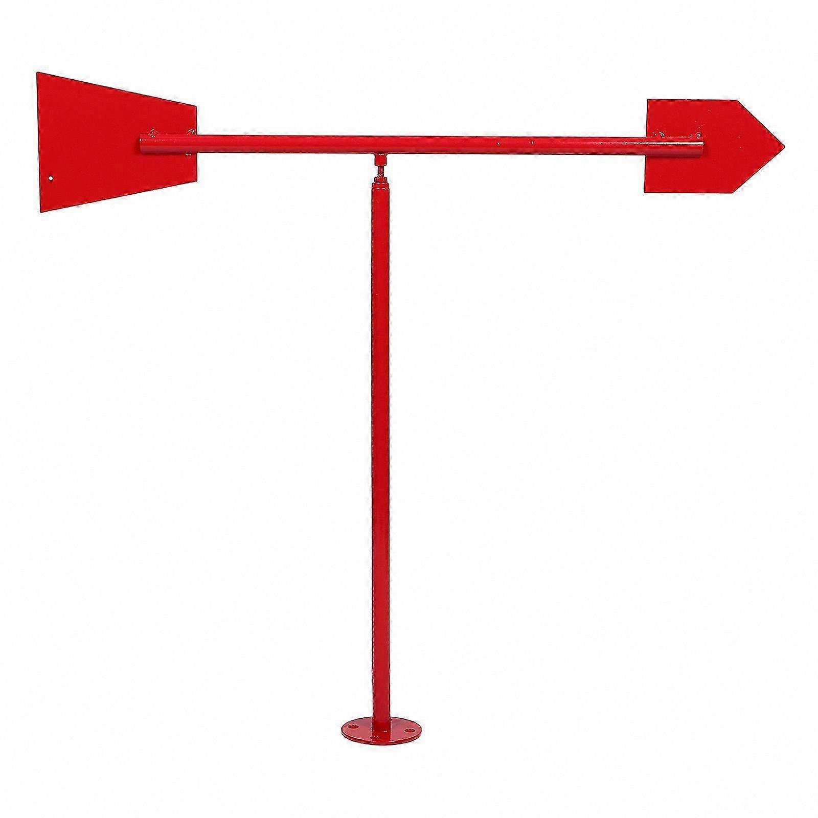 Red Reflective Metal Weathervane, Sleek Design for Garden Yard Roof Mount, 80x70x10cm