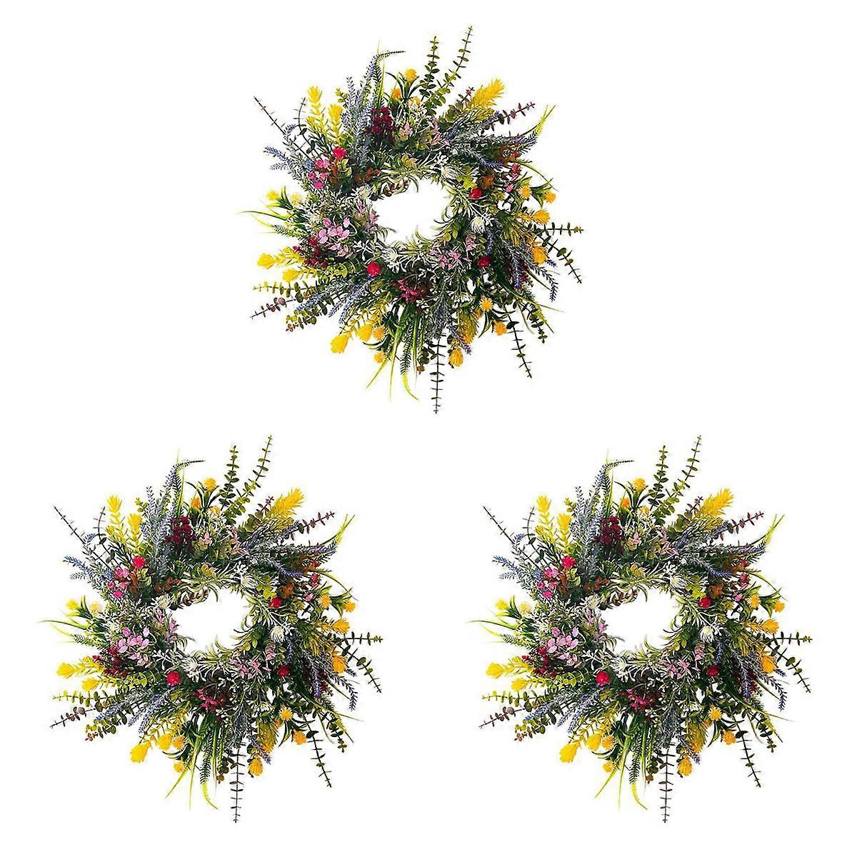 Spring Wreaths for Front Door 18in Outside All Seasons Round Wreaths