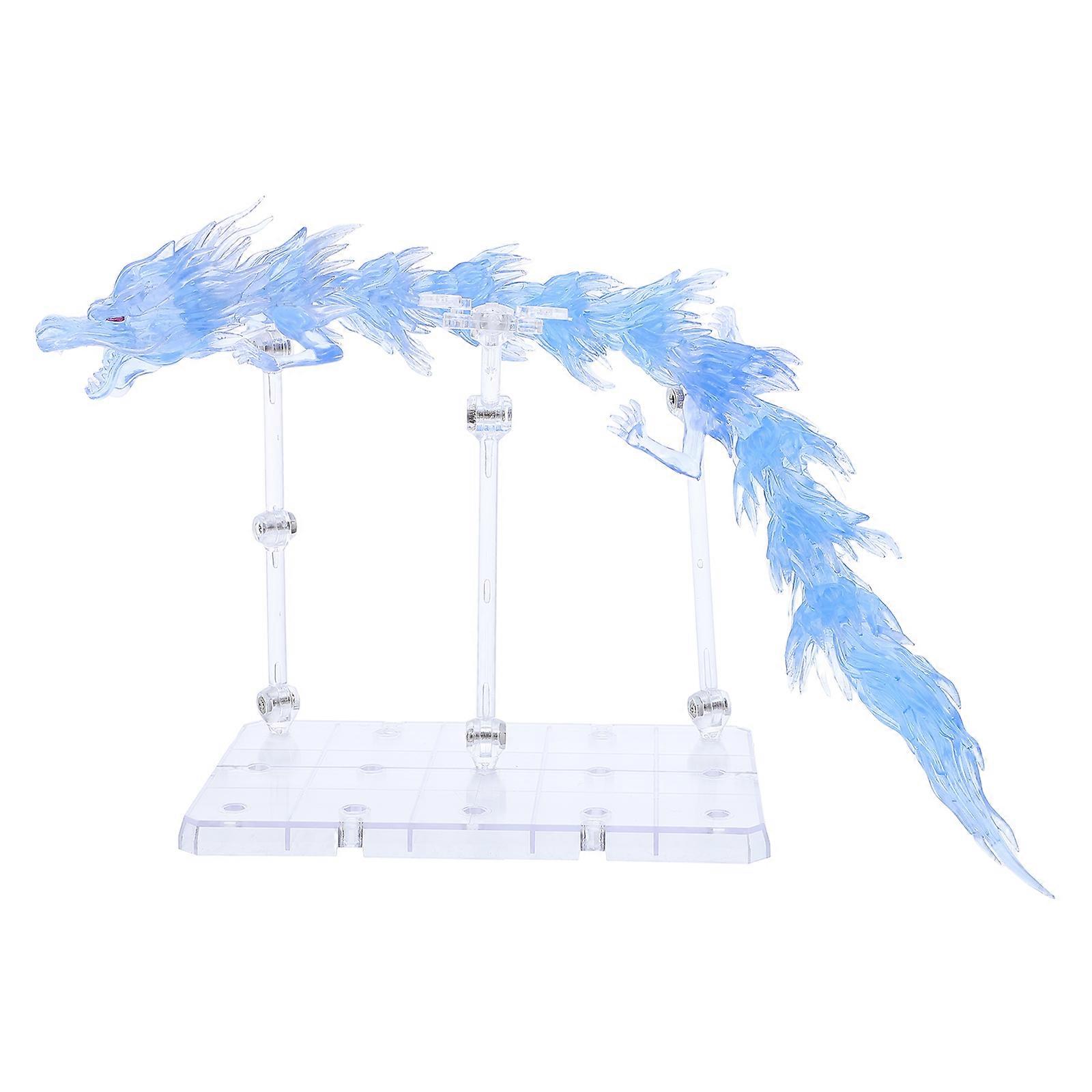 1Set Dragon Effect Model Kit for Display Blue Plastic Accessories