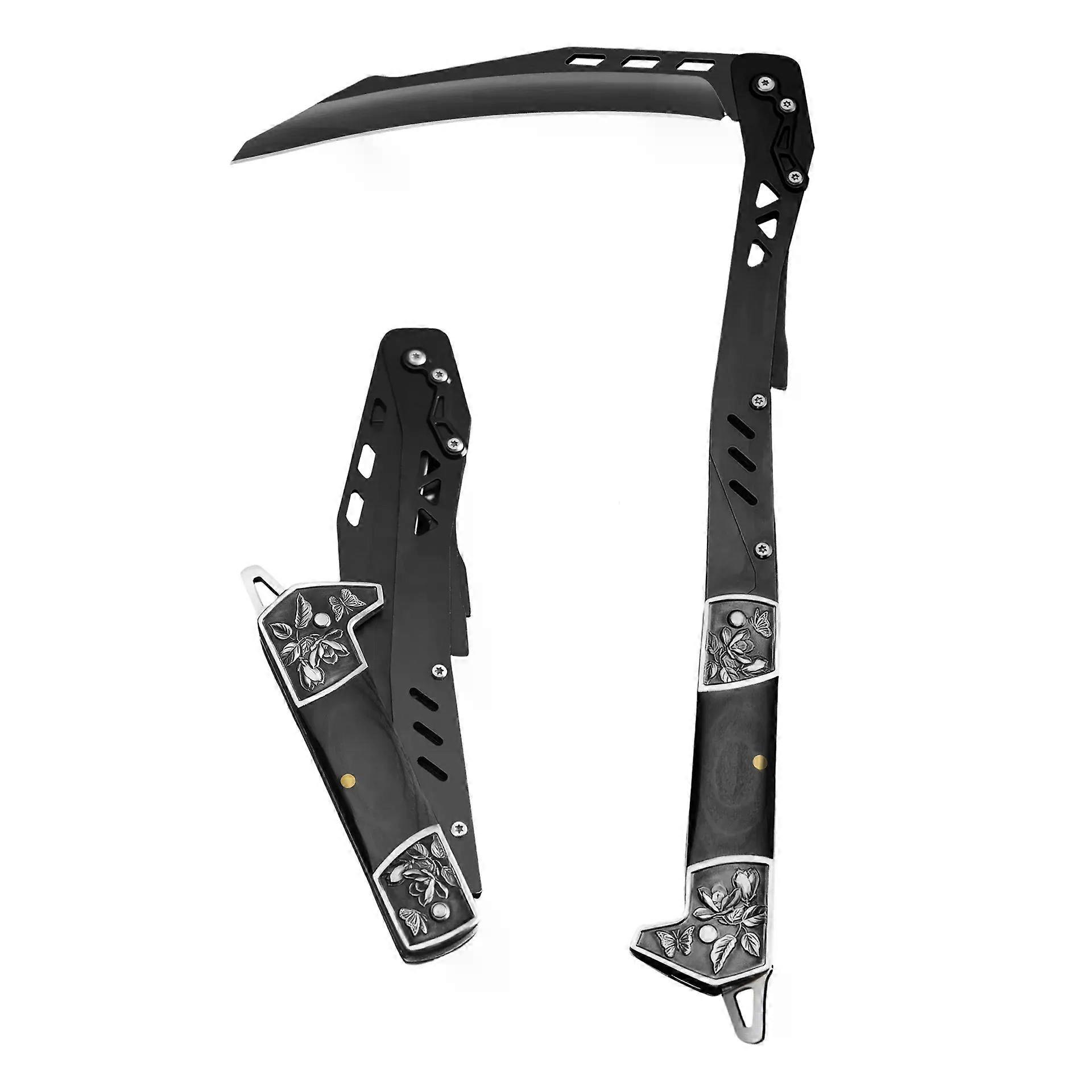 Multi Functional Folding Sickle Outdoor Climbing Tool Camping Weed Control Home Garden Portable Folding EDC Sickle