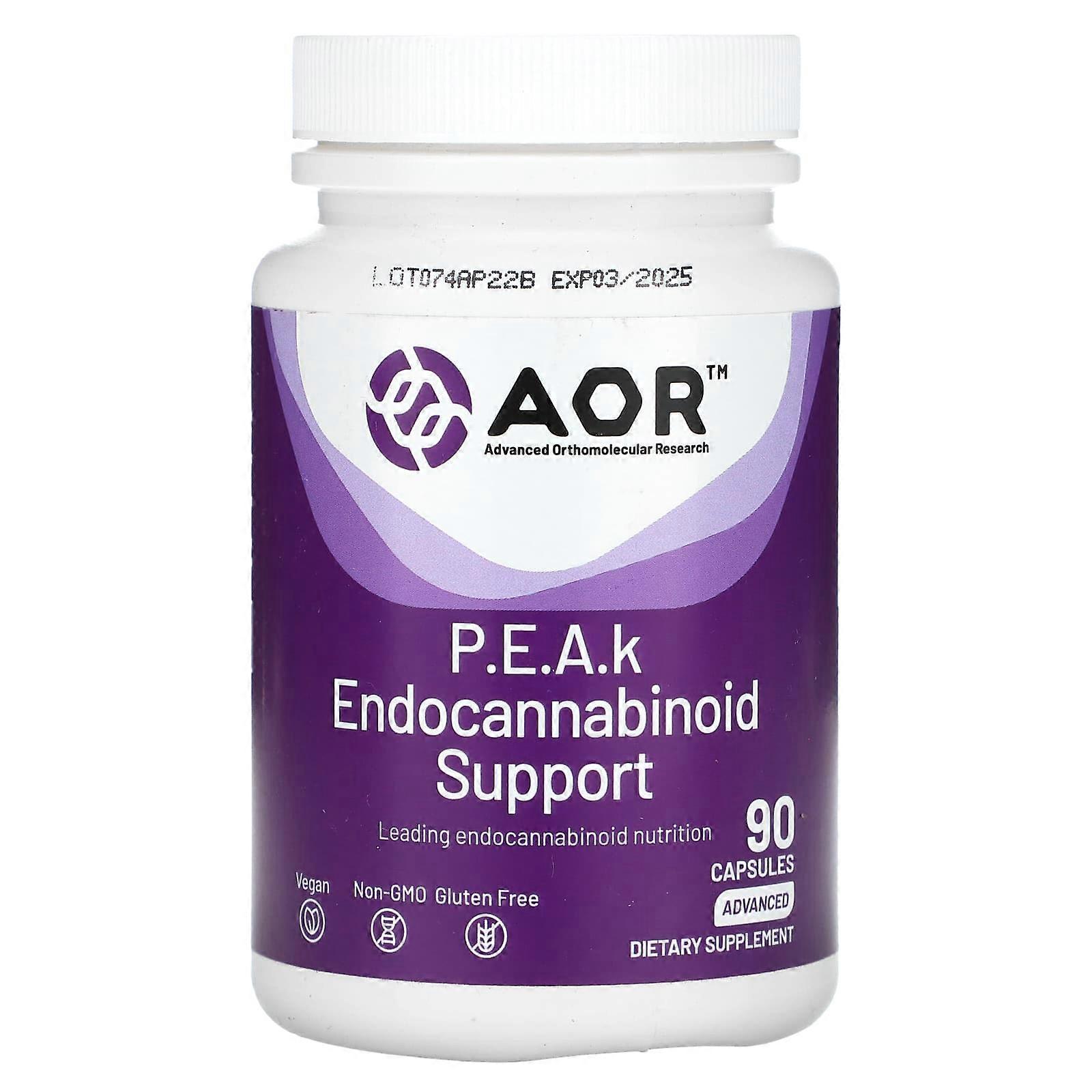 P.E.A.k Endocannabinoid Support, Advanced, 90 Capsules