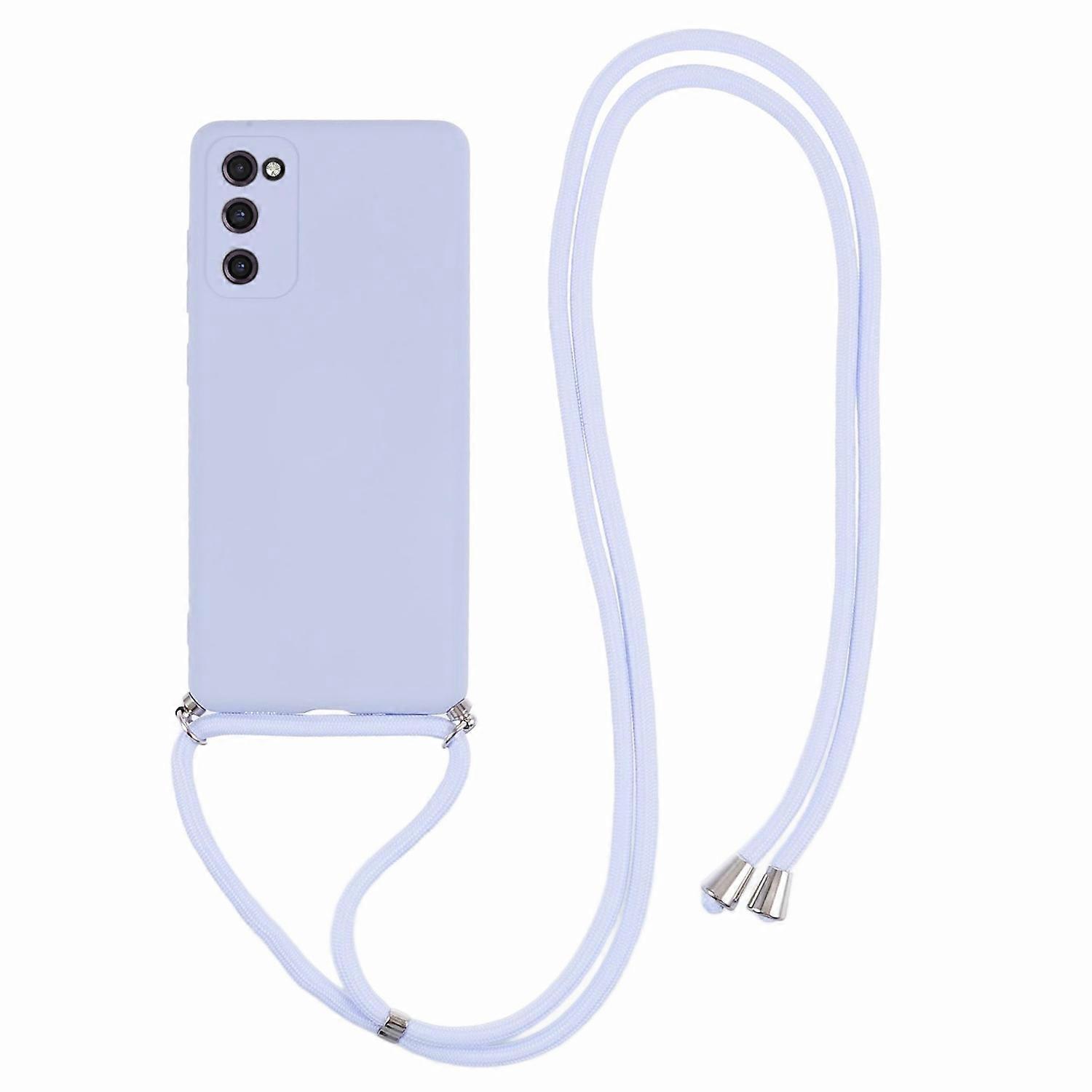 For Samsung Galaxy S20 FE / FE 5G / S20 Lite / S20 FE 2022 Case Rubberized TPU Cover with Long Lanya