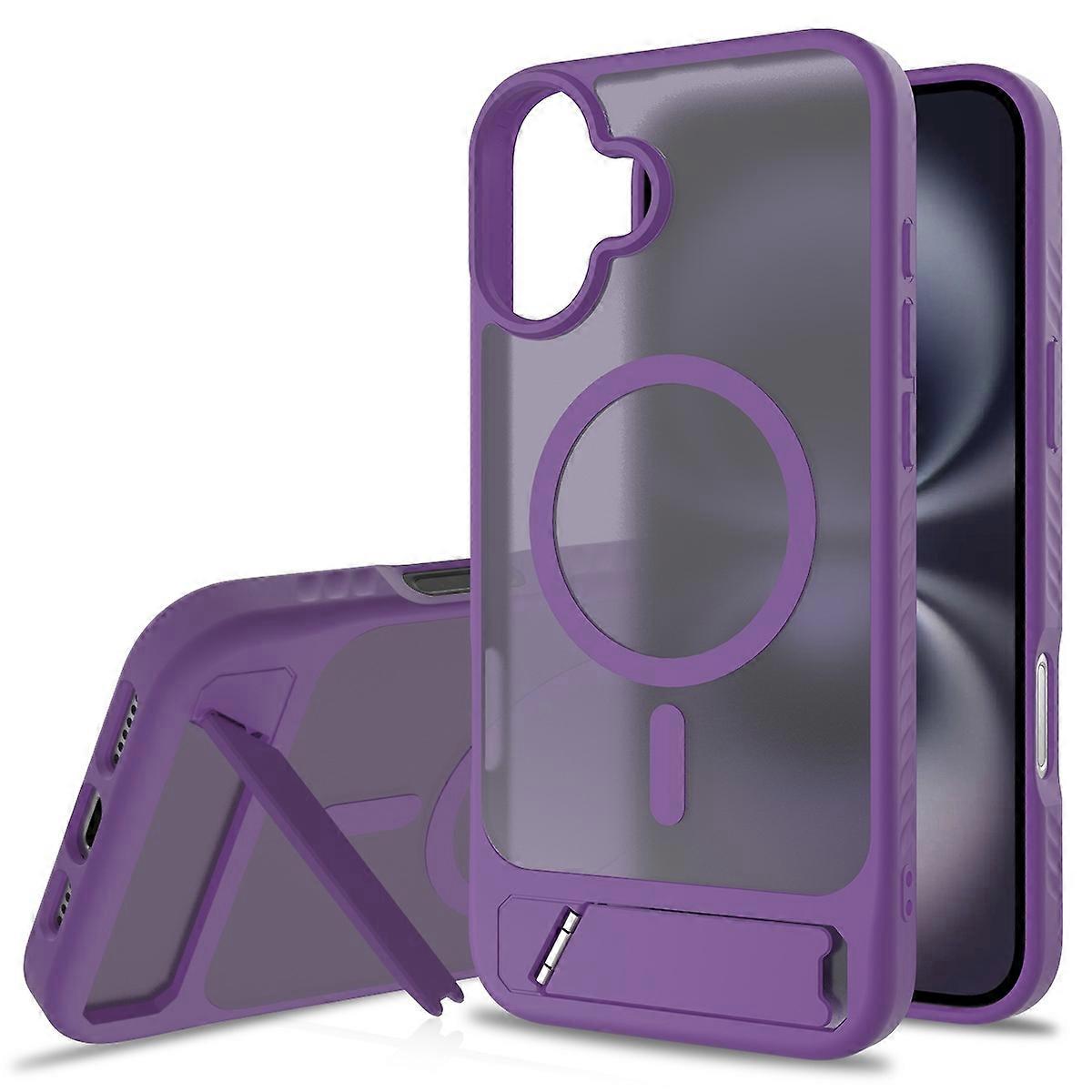 Bulk Purchasing for iPhone 16 Plus Case Compatible with MagSafe Skin Feel PC + TPU Kickstand Phone C