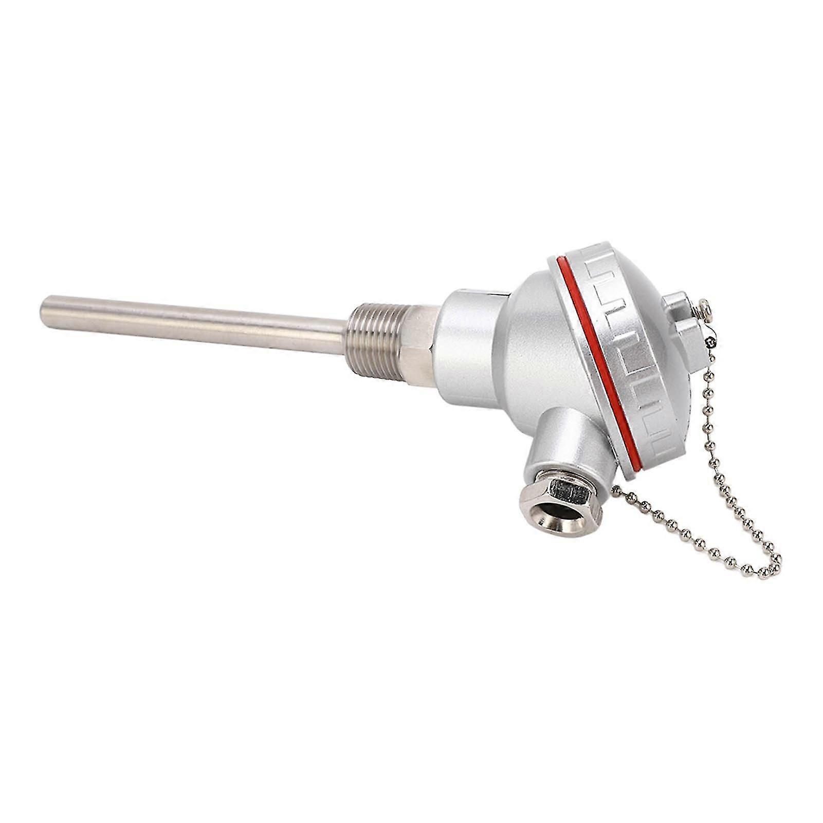 PT100 Temperature Sensor Probe with Thermocouple Terminal Head - 10 X 100mm PT1/2in Thread, 3W