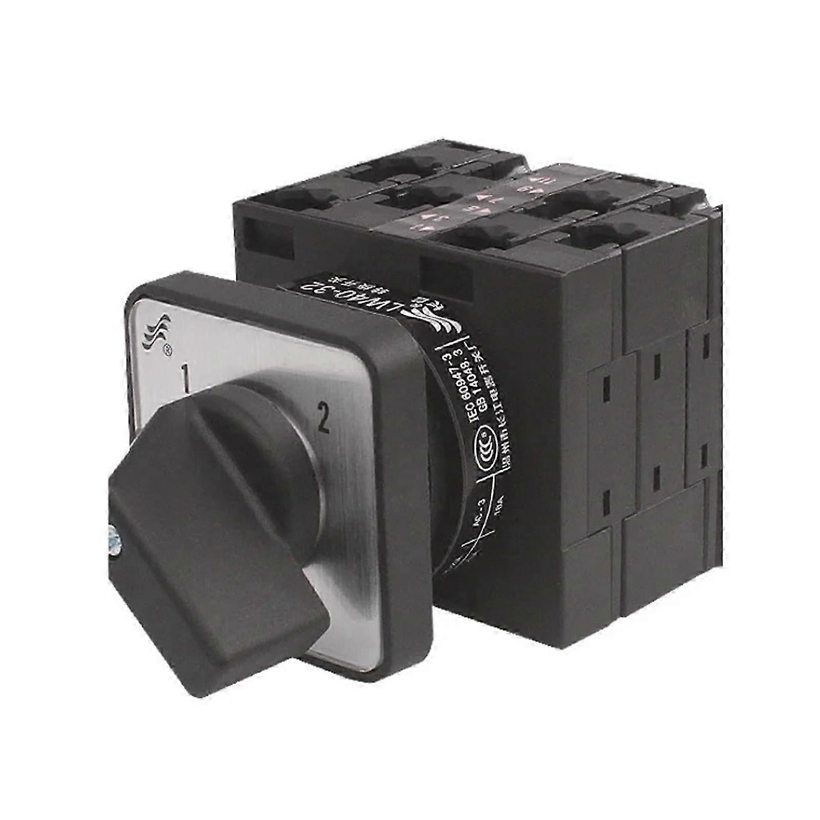 Change-Over Rotary Cam Switch LW42-32/3 32A Dual Power Motor Switch for Two Groups of Three-Phase Systems