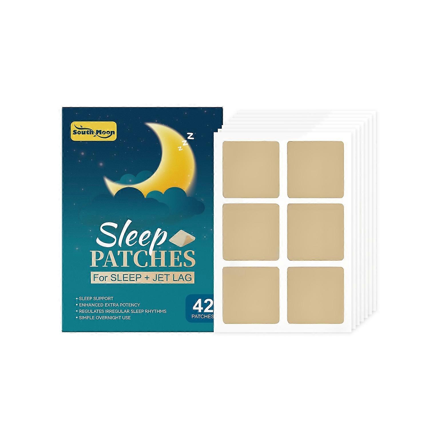 1-6PCS SOUTH MOON 42PCS Sleep Care Patches Deep Sleep Support Patches for Insomnia Relief Anxiety Re