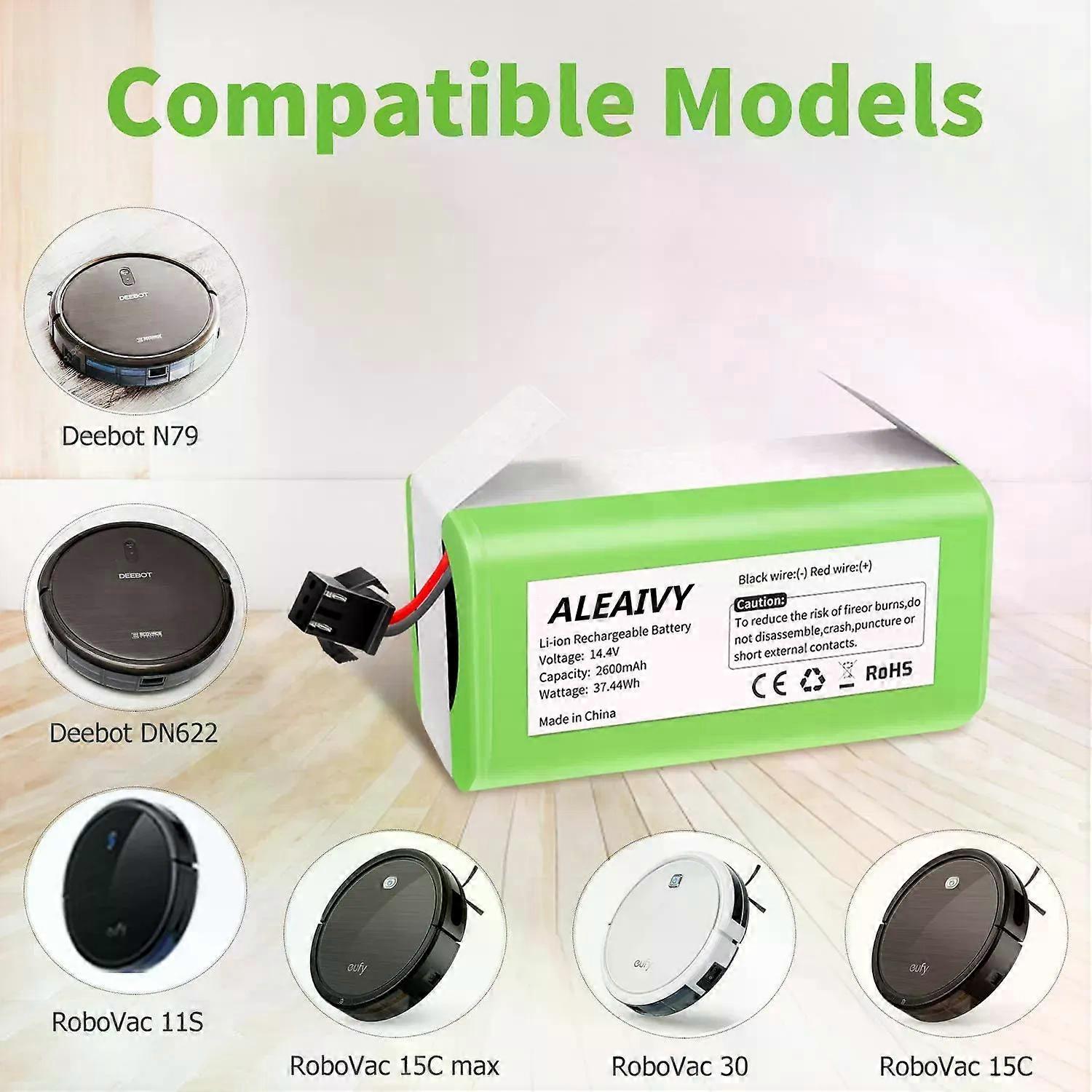 Batería 4.0ah Robot Limpieza Batería De Iones De Litio 14.4V 4.0Ah Para Robots Aspiradores Conga, Eufy, Ecovacs Y Otros Modelos Compatibles Batería Conga 3090 Cecotec Original