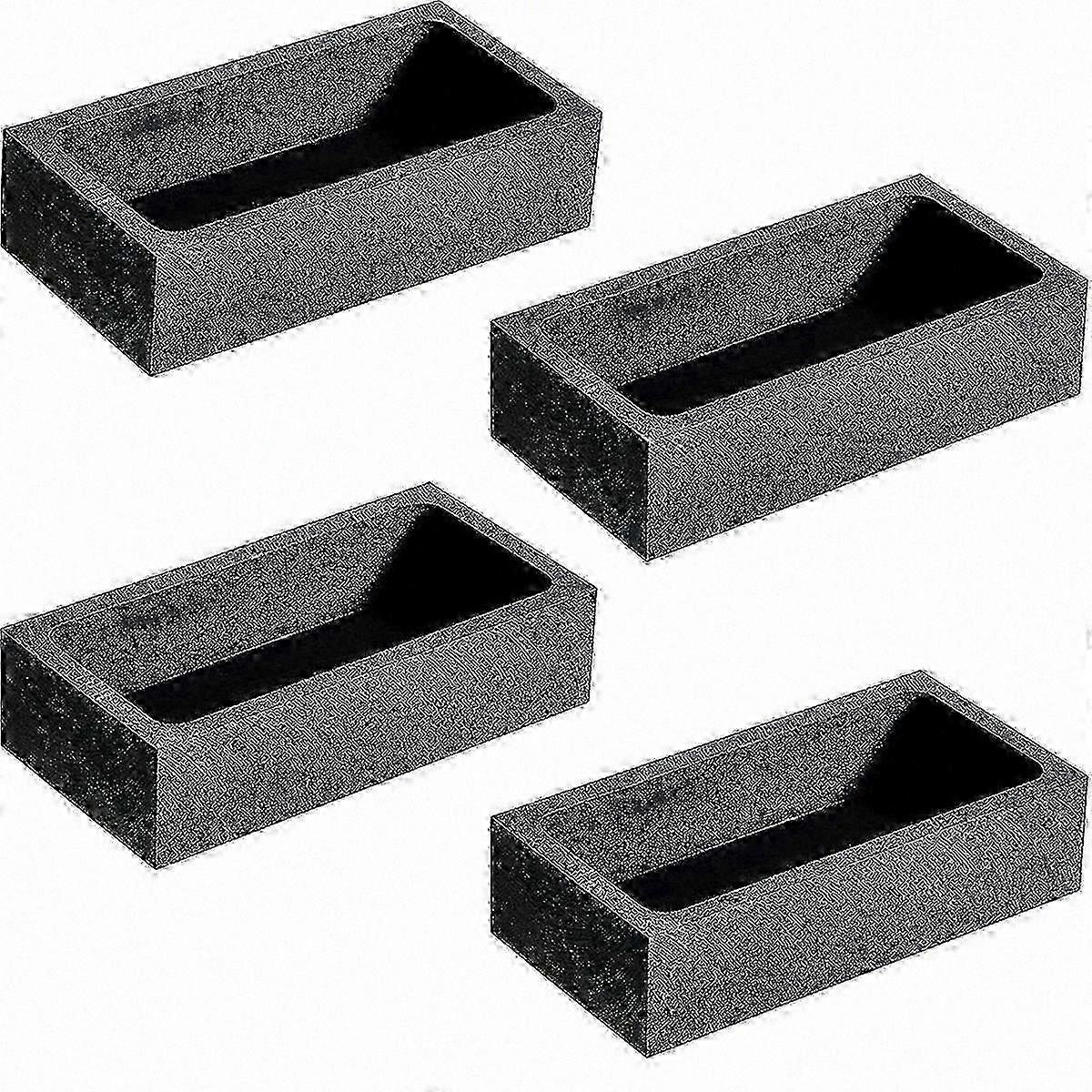 4-Piece 1 KG Crucible Mold for Melting and Refining Silver Gold Ingots in Casting Process