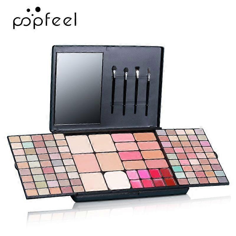 Full 112 Color Eyeshadow Palette Blush Lip Gloss Concealer Kit Beauty Makeup Set,All-in-One Makeup Kit with Mirror