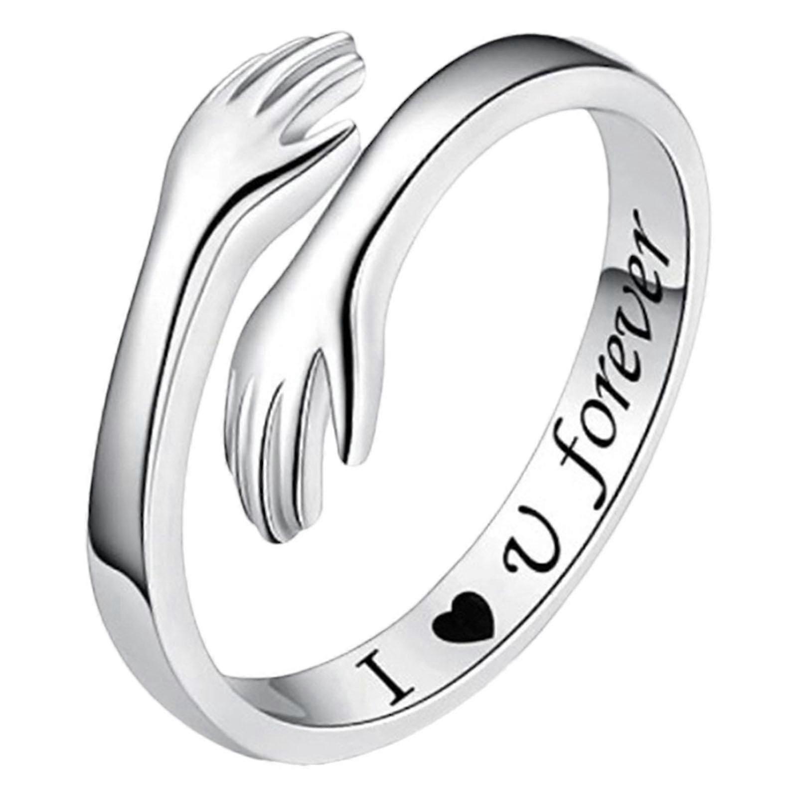 Hands Hug Open Ring Hypo-allergenic Rust Proof Rings Hypo-allergenic Rust Proof Rings