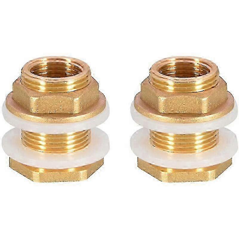 Weather Resistant Solid Brass Water Tank Connector, High Quality Bulkhead Fitting With Stable Connection For Various Pipes And Water Storage Solu