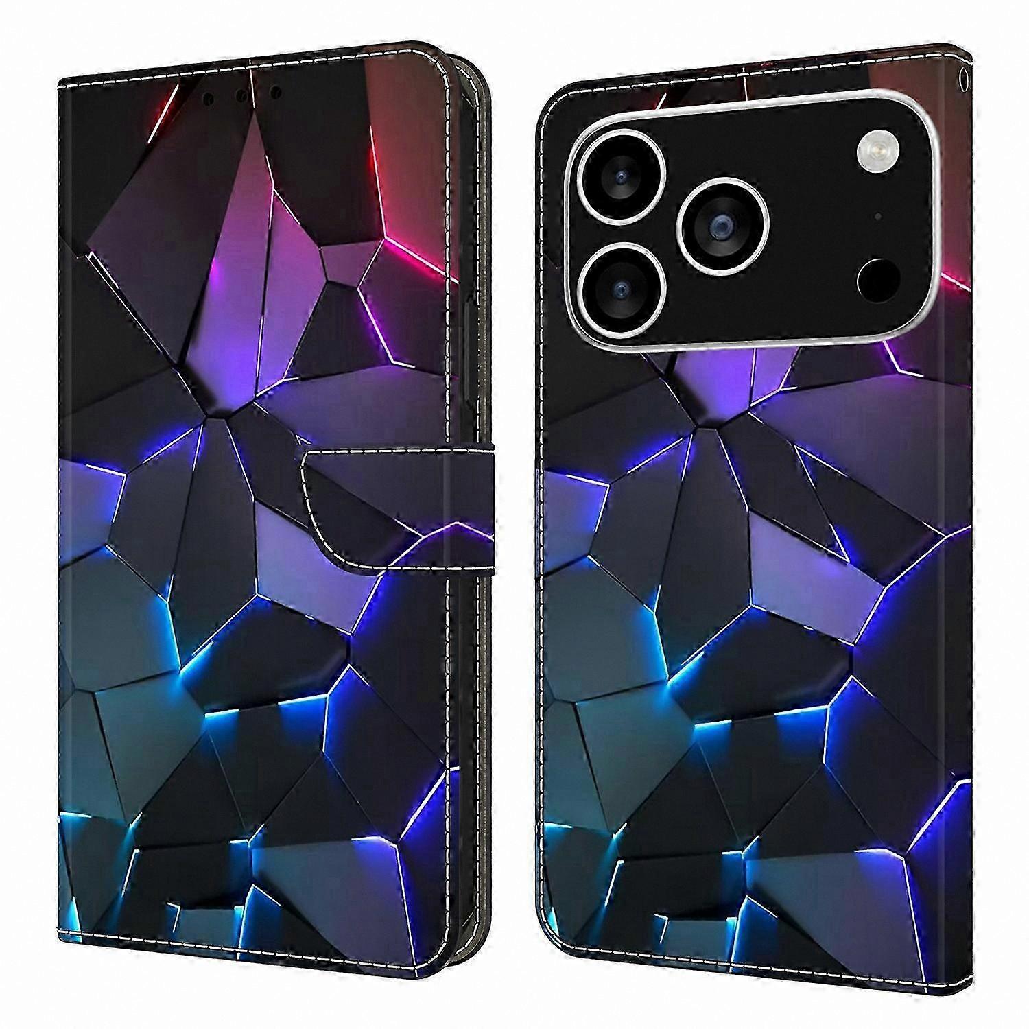 Red Owl Pattern TPU Leather Flip Case with Card Slot for Phone Cover