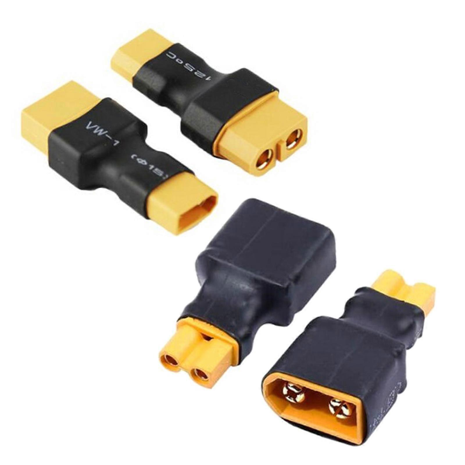 4PCS XT30 To XT60 Plug Adapter For FPV Drones Power Distribution Board And Battery Charger Adapters Multicolor