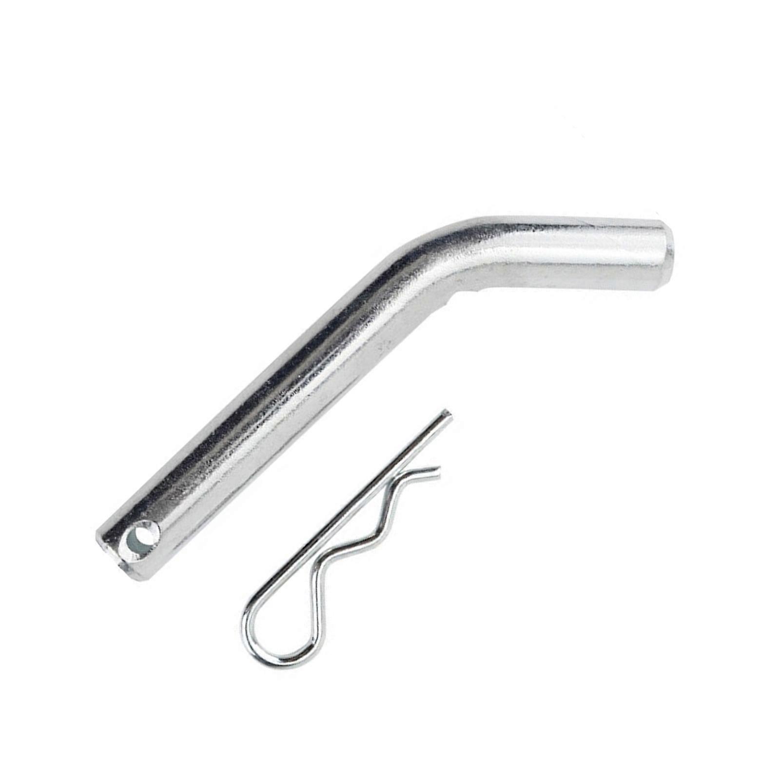 Universal Trailer Hitch Pin for Off Road Vehicles with Quick Install Design and Double Safety Lock Mechanism  silver