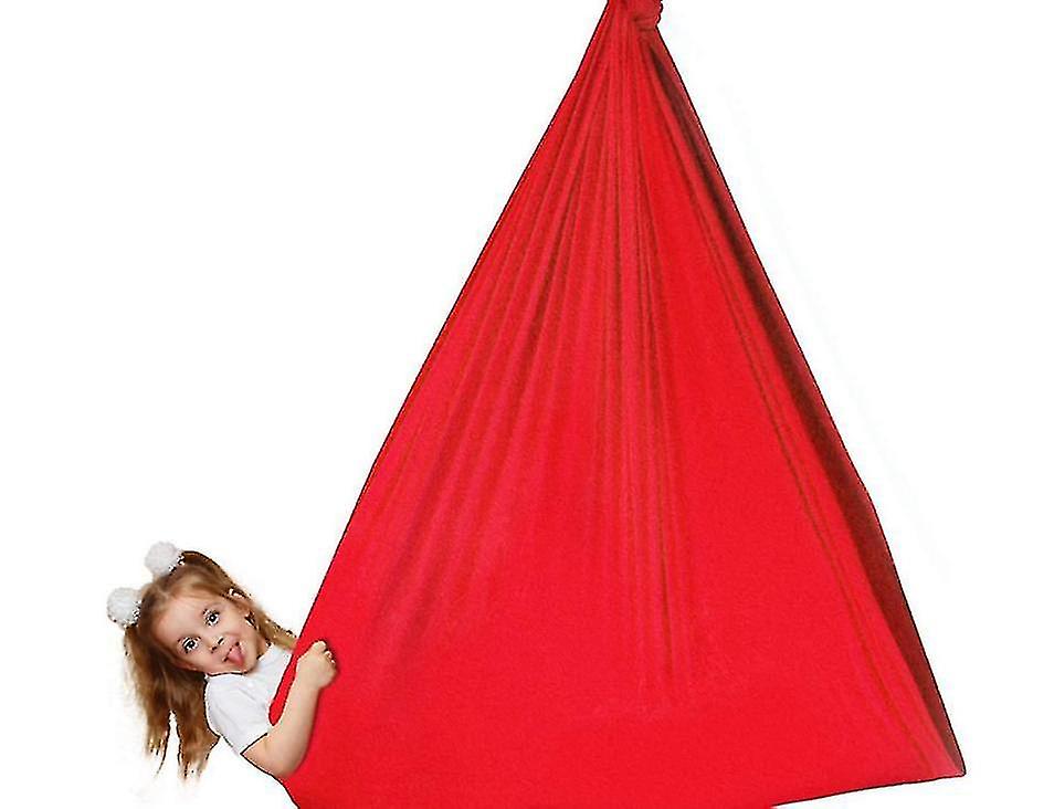 ハンモックプレミアム屋内ヨガ感覚ハンモック子供と大人のための屋外スポーツレッド