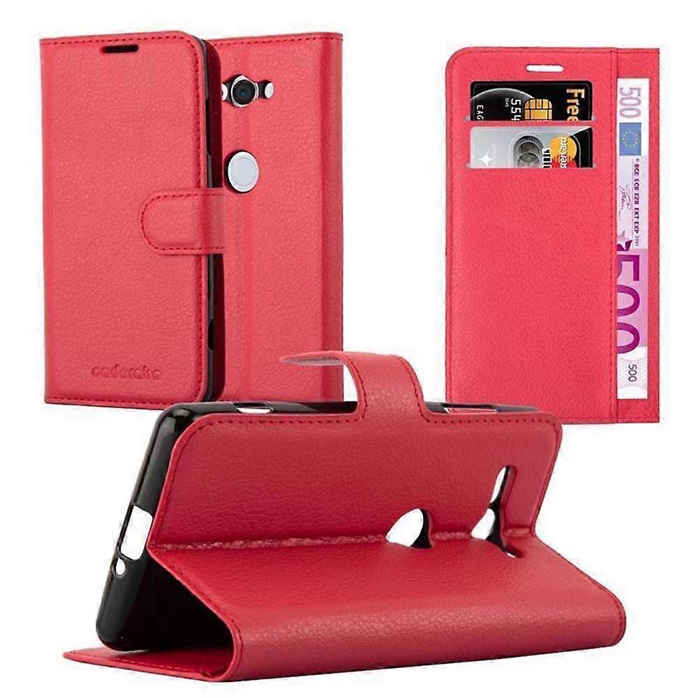 Sony Xperia XZ2 COMPACT Case - Protective Case with Card Slots and Stand Function