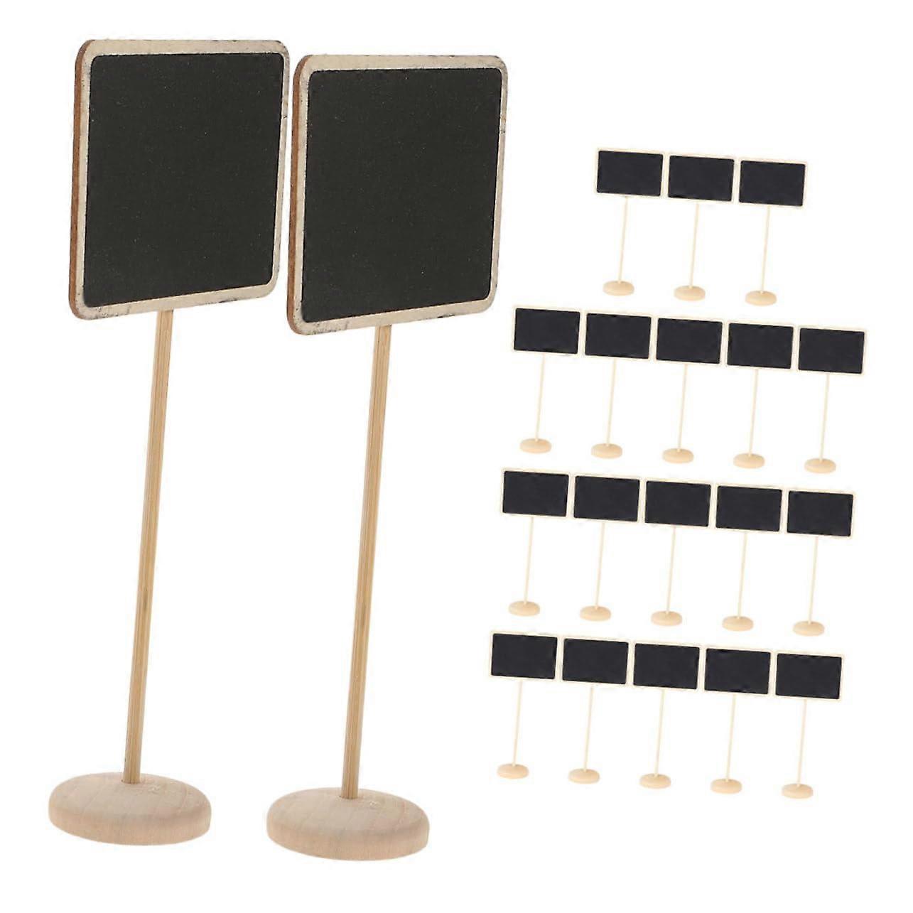 Mini Chalkboard Signs 20 Pcs With Solid Base For Weddings And Parties, Reusable Boards For Food Labels And Place Cards
