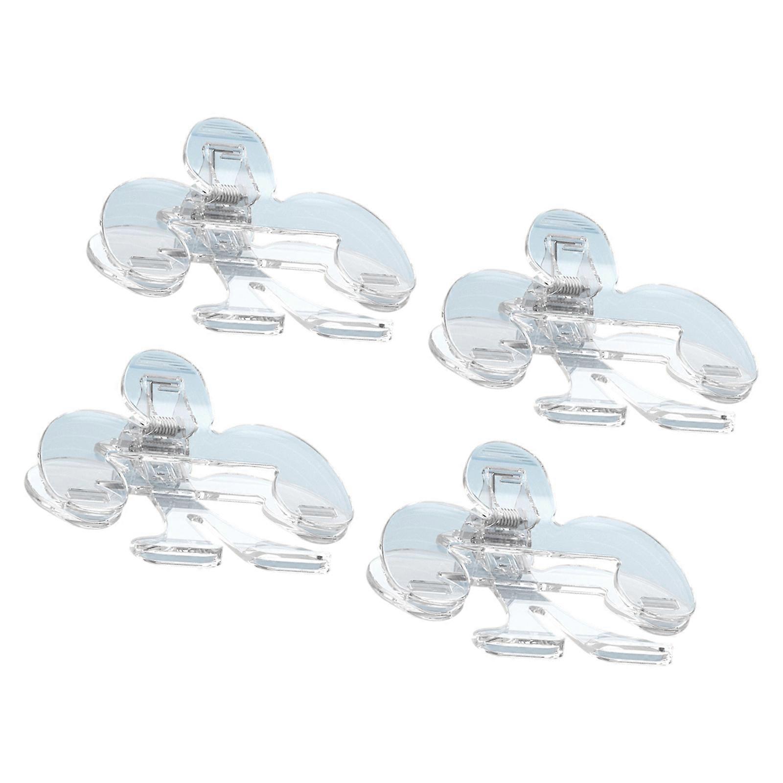 Set Of 4 Paper Clamp Document Organiser Clip Multipurpose Paper Clip File Paper Clip for Craft Photo File Organization  Ice white