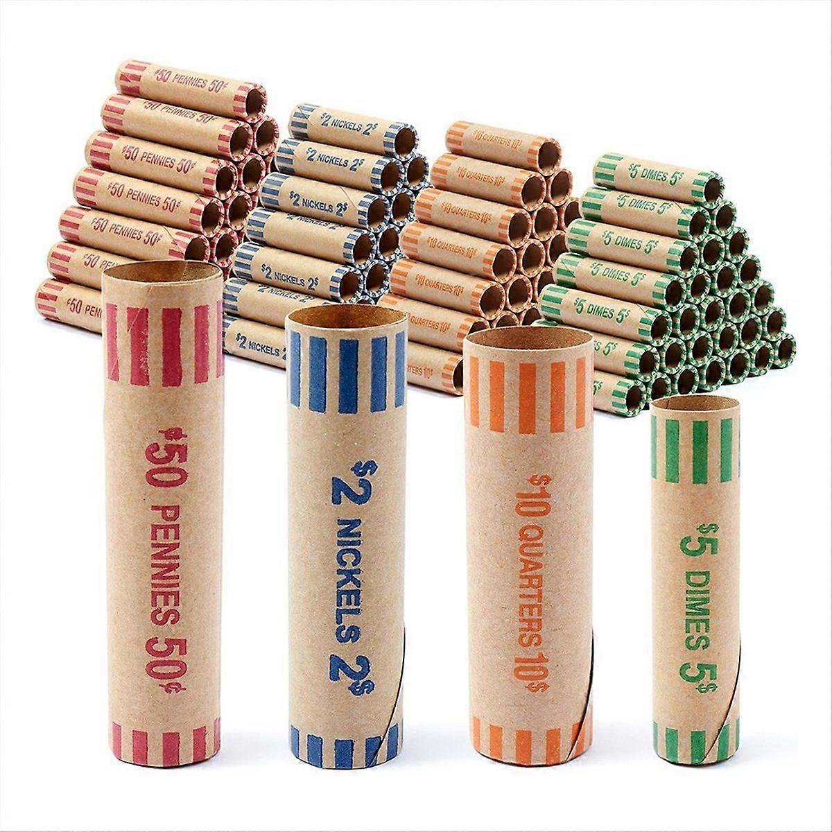 512 قطعة لفات أغلفة العملات المعدنية مسبقة التشكيل الثقيلة ، يناسب الأرباع ، البنسات ، النيكل ، الدايمات ، ورقة كوي