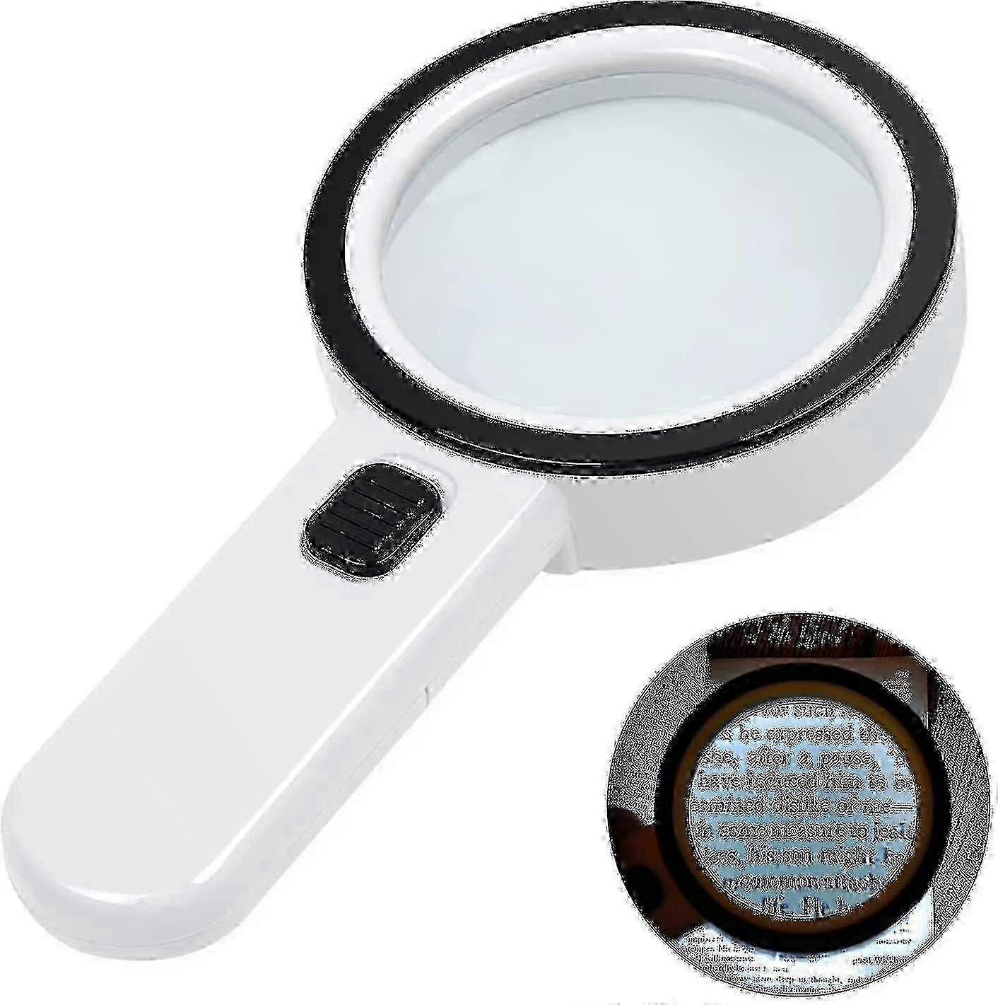 Magnifying Glass With Light 30x Handheld Magnifying Glass 12 Led Lighting