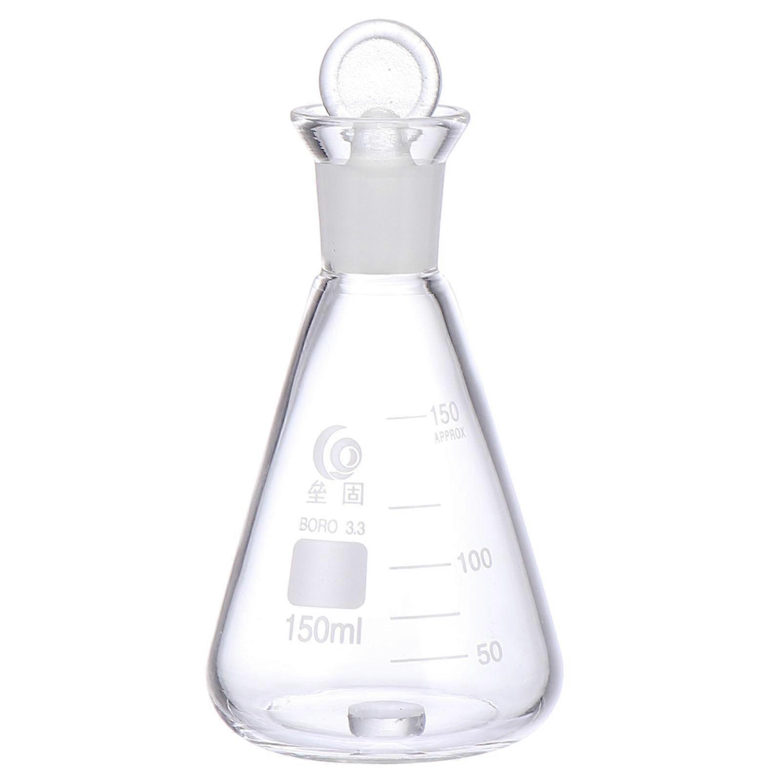 1pc Professional Glass Flask Conical Flask School Supply Experiment Accessory
