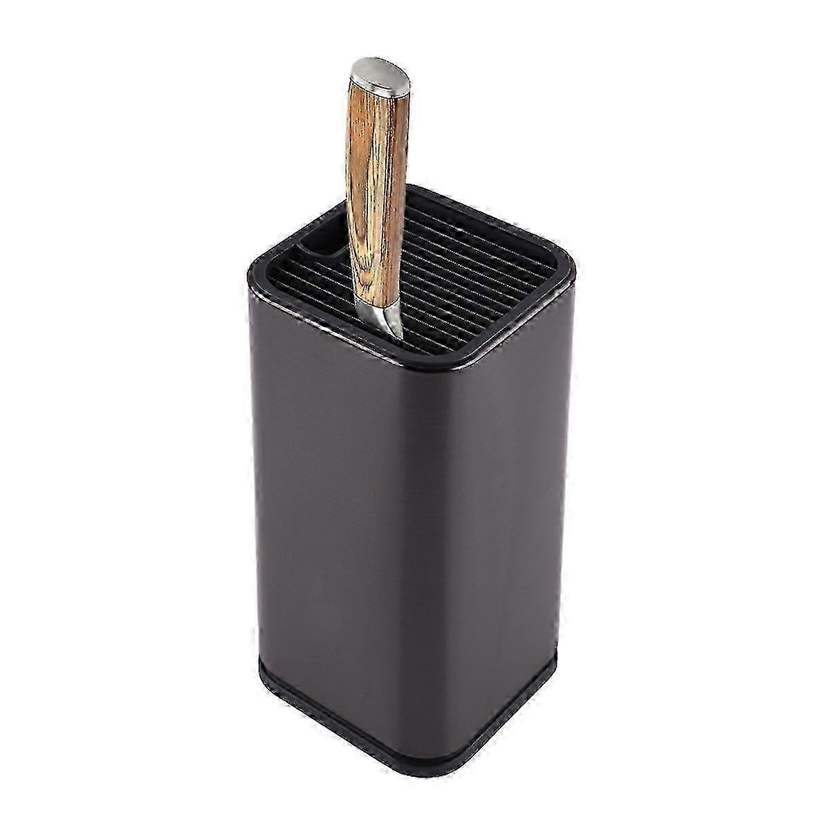 Stainless steel organizer with scissors slot, space saving countertop storage station