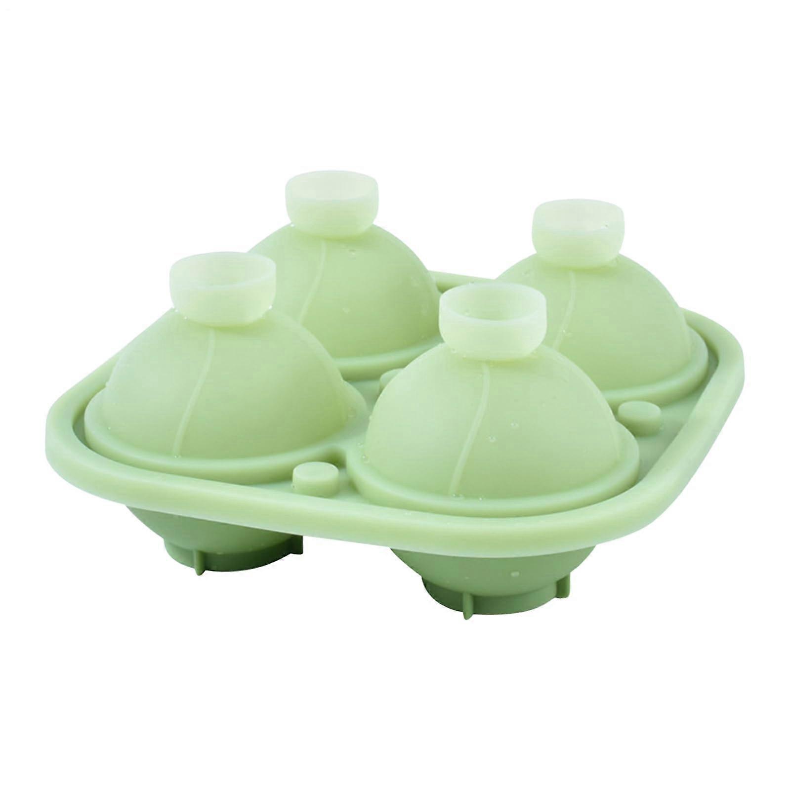Silicone Ice Ball Mold Green Reusable Ice Ball Tray For Beverage Making And Meal Prep For Whiskey Bourbon Chilling