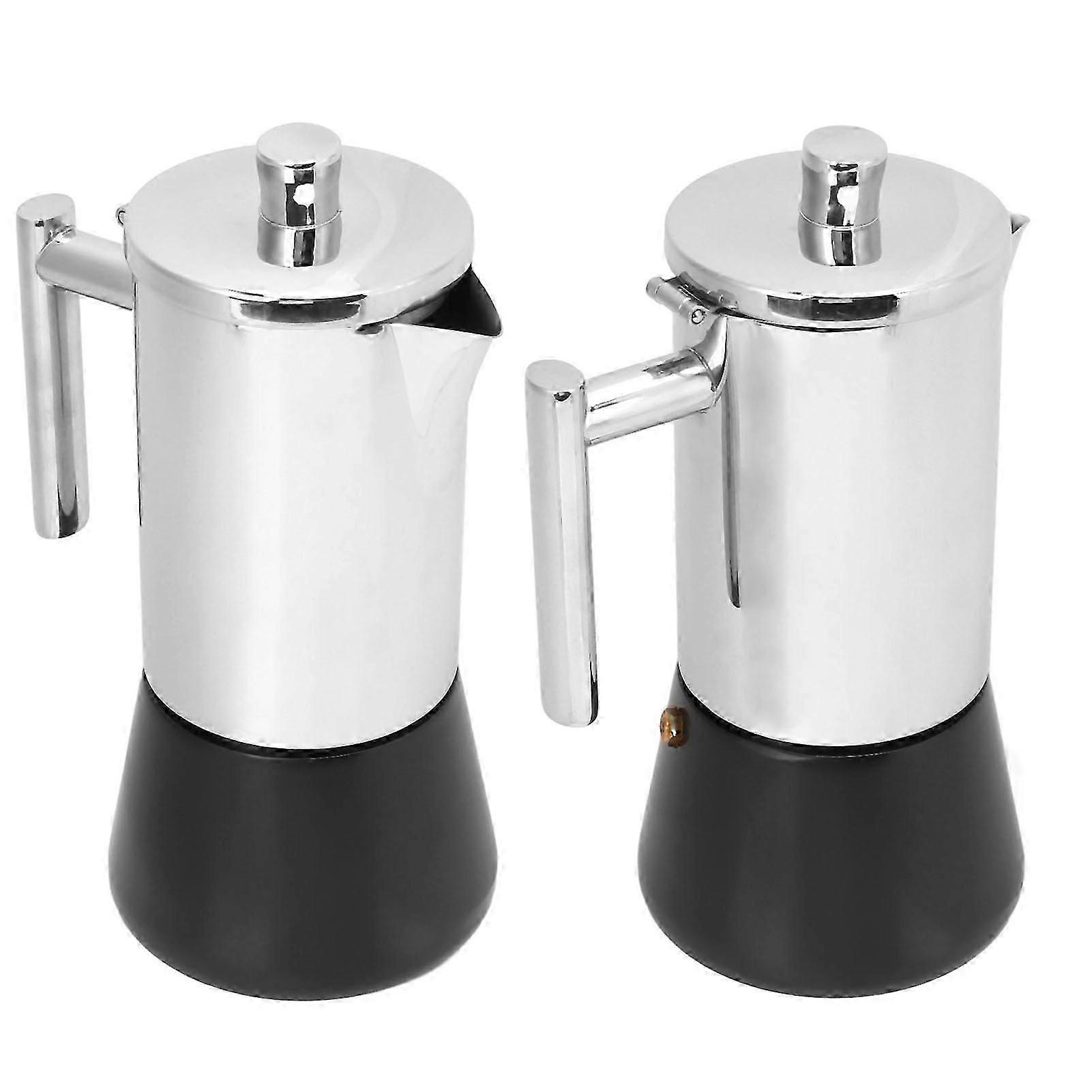 unbrand Cafetière Moka Pot à induction en acier inoxydable 200ml 4 tasses