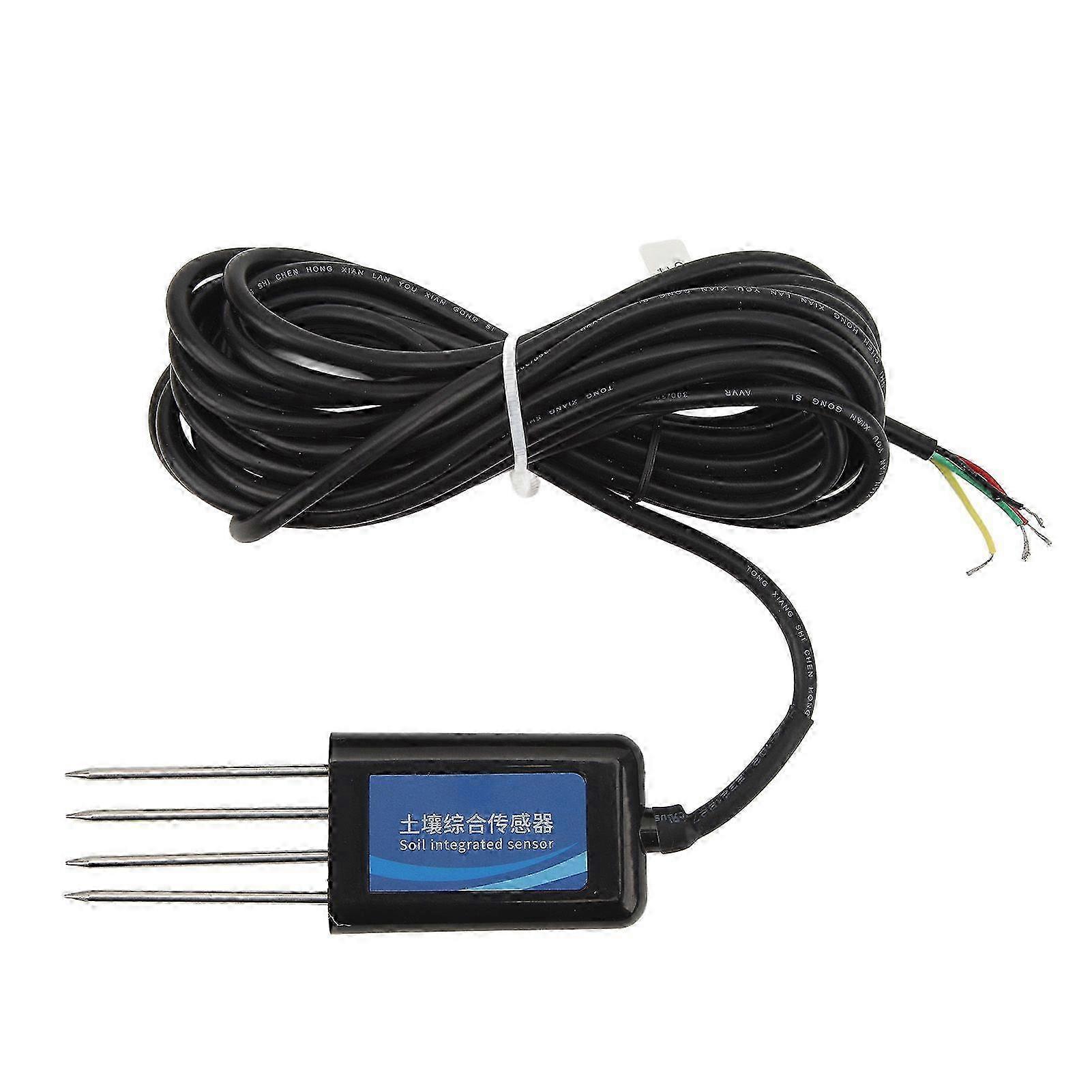 Soil NPK PH Sensor Probe IP68 Waterproof Nitrogen Detector Temperature Moisture Conductivity Monitor Meter DC 930VHwy