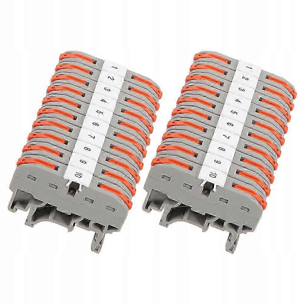 20 Sets Din Rail Terminal Block Electric Wire