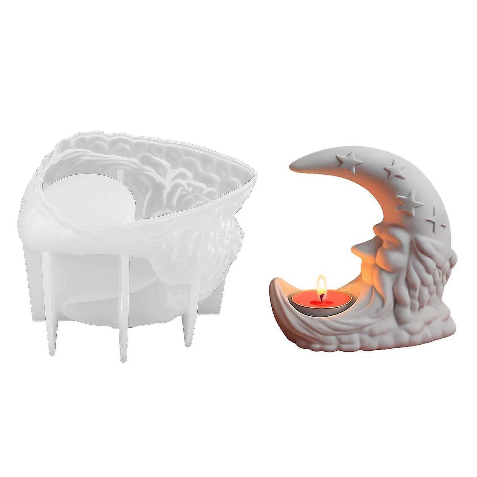 Sturdy Silicone Moon Mould For Customes Candle Projects And Holiday Gifting Multicolor