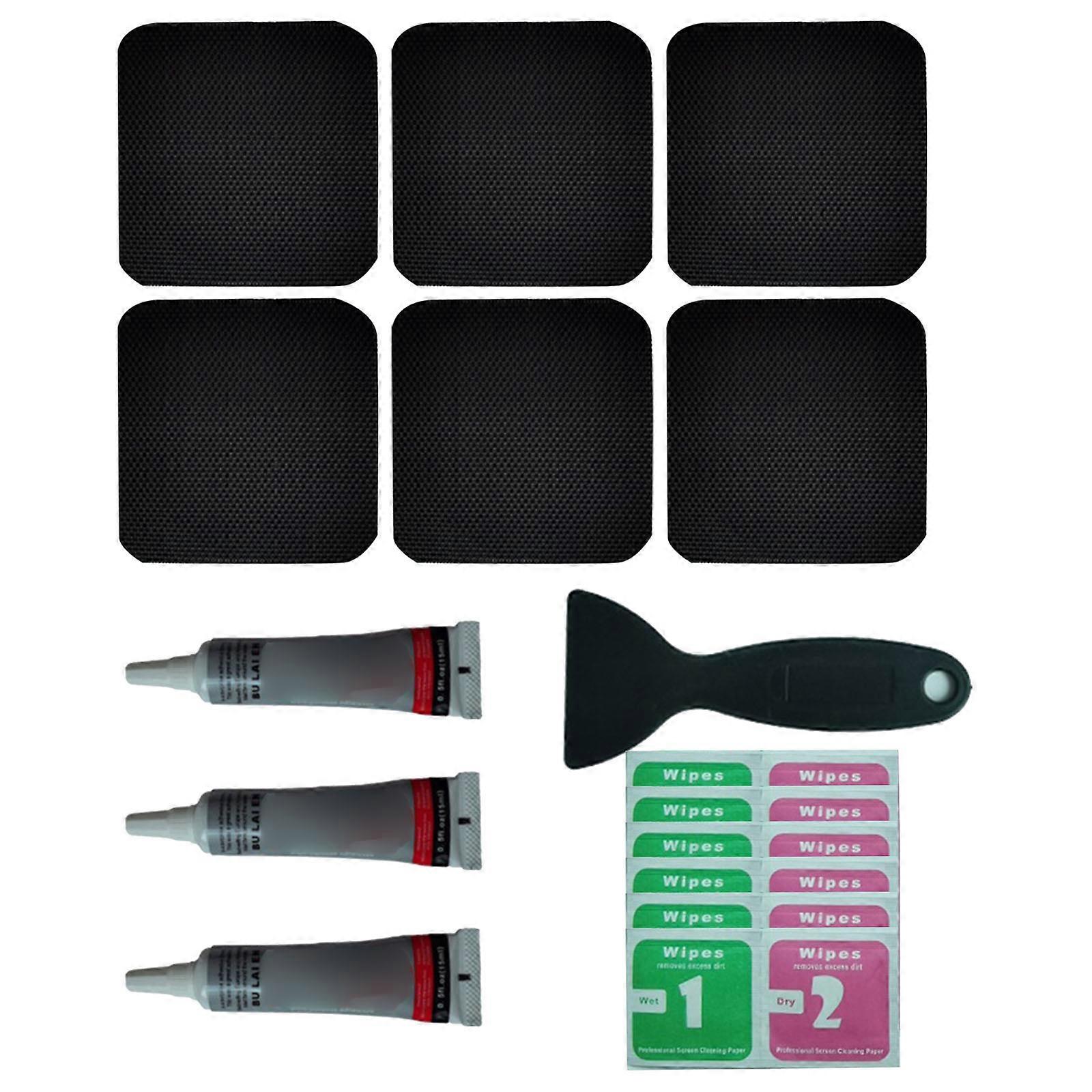Trampoline Patches Repair Set 4inch Glues On Air Bed Patches Repair Set Glues On Patches with Scraper for Tear and Hole Multicolor