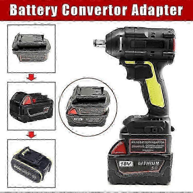 f Battery Adapter for Milwaukee 18V Li-ion Battery Convert to For Worx 5PIN Tool