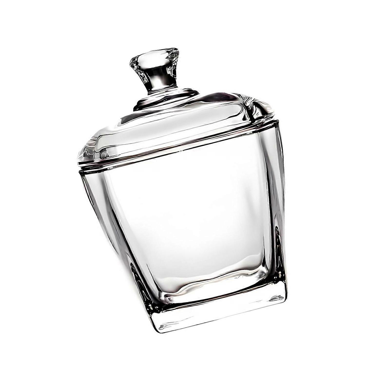 Clear Glassy Snacks Container with Secure Seal Square Design Clear Nut Container Pantries Kitchens Office Organization Multicolor