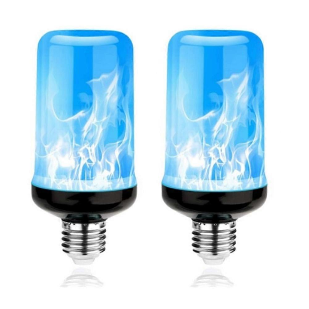 2PCS LED Flame Light Bulbs E27 Base 4 Modes with Upside Down Effect AC85-265v for Party Home Decoration A