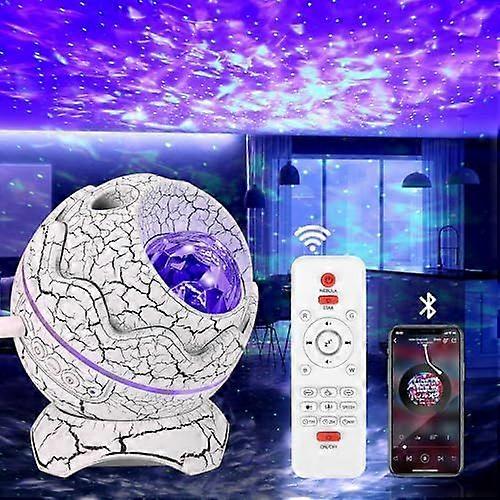 Galaxy Light with Bluetooth Speaker, Dinosaur Egg LED Star Projector, 8 White Noise Aurora Projector Various Light Effects Dinosaur Egg Night Light, C