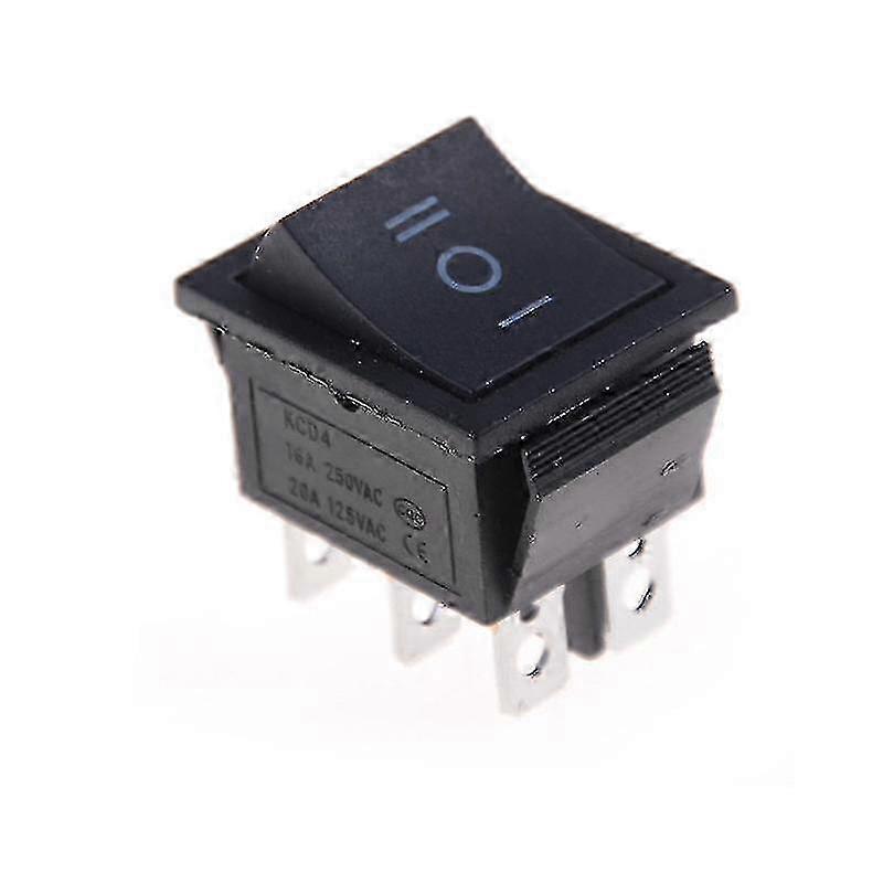KCD4 Black DPDT Rocker Switch 6 Pin 16A/250VAC for Automotive Use P20241126503