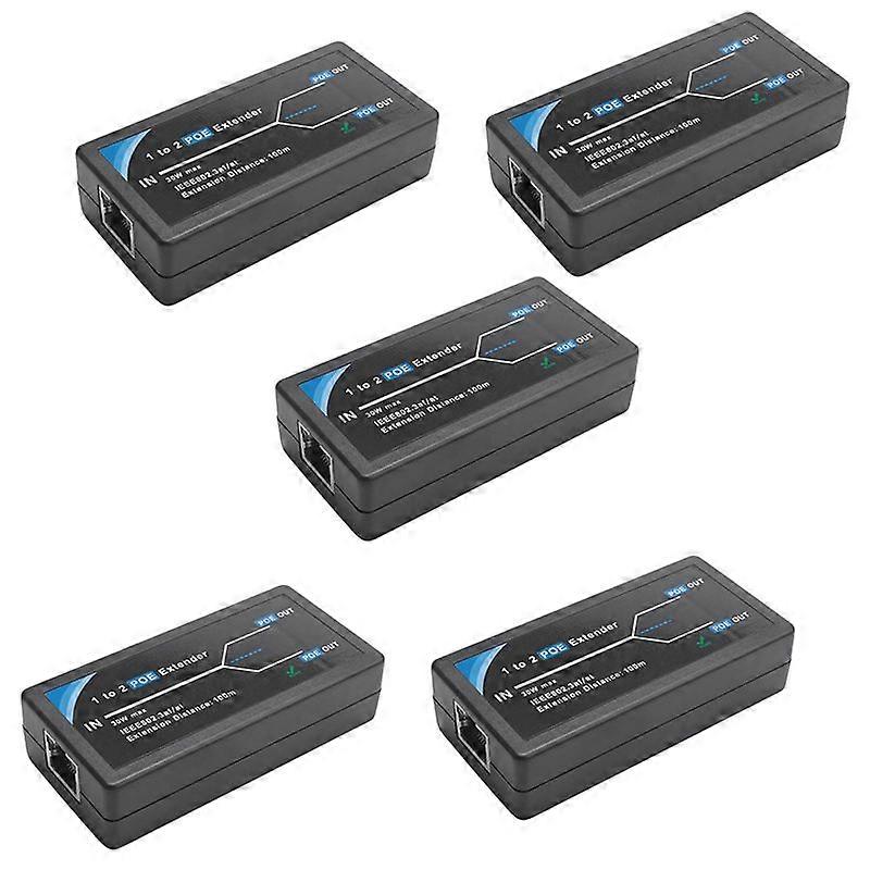 5X 2 Port POE Extender 10/100Mbps with IEEE 802.3Af Standard Input / Output for IP Camera Extend 100