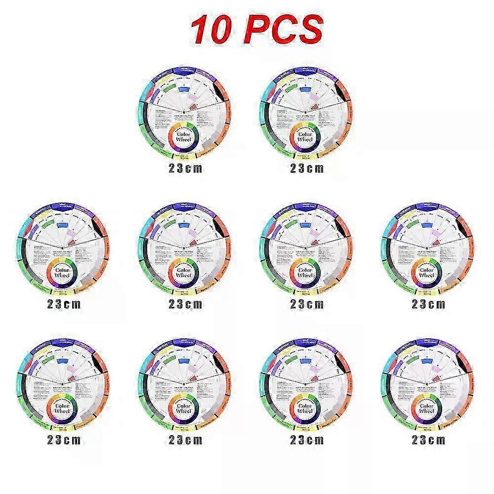 1~10PCS Mixed Guide Wheel for Painting Color Matching Pigment Blending Palette Chart