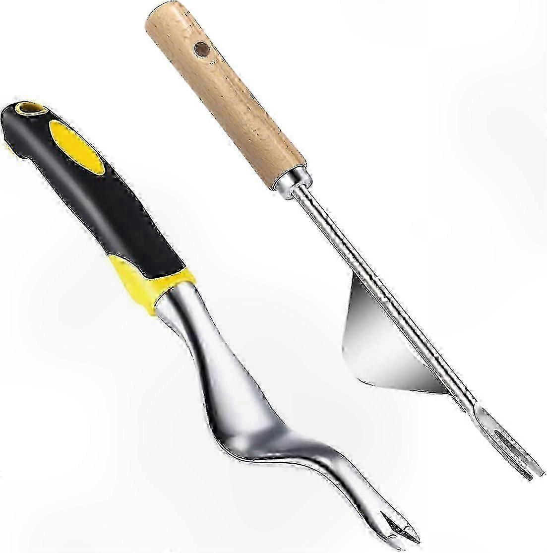 2-Pack Handheld Weeding Tool, Manual Dandelion Remover with Ergonomic Non-Slip Grip for Garden Weed Control