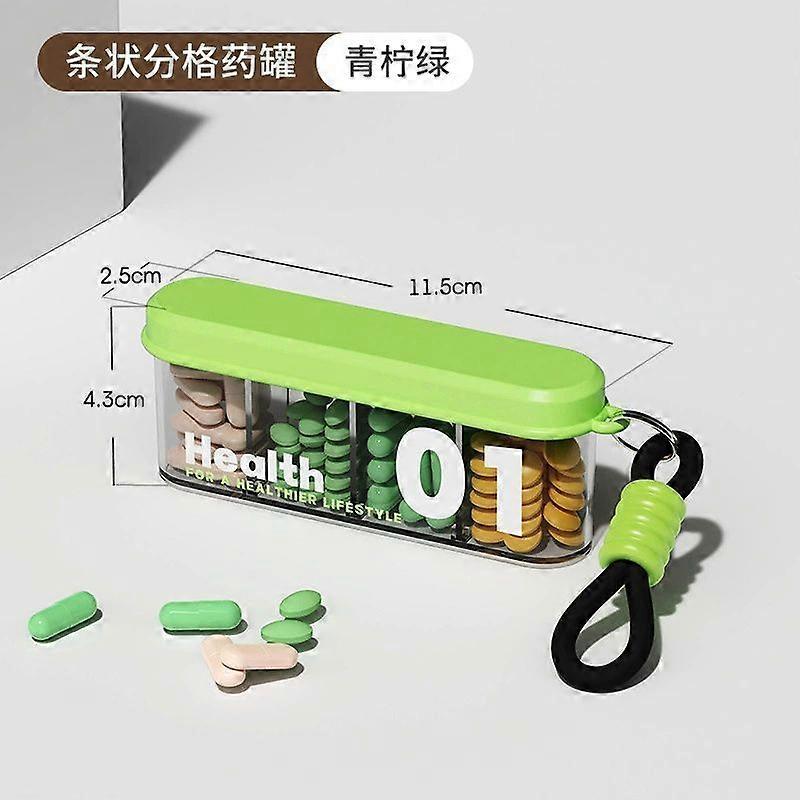 Portable 4 Spaces Vitamins Pill Case Health Care Container Case Pill Box Splitters Travel Pill Box Medicine Container Cases Box